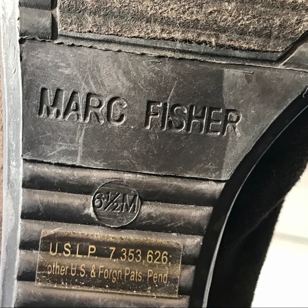 Marc Fisher Suede Buckle Wedges - Picture 11 of 11